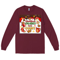 Burgundy christmas calories don't count Long Sleeve Tee - MaliasSmallBusiness