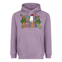 Lavender Happy Easter with cowboy Easter Day Heavyweight Hoodie - HowdyJamesFarm
