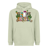 Matcha Happy Easter with cowboy Easter Day Heavyweight Hoodie - HowdyJamesFarm
