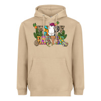 Mushroom Happy Easter with cowboy Easter Day Heavyweight Hoodie - HowdyJamesFarm