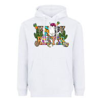 White Happy Easter with cowboy Easter Day Heavyweight Hoodie - HowdyJamesFarm