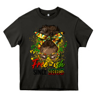 Asphalt free ish since 1865 afro messy bun Heavy Core Tee - HRA Design Shop