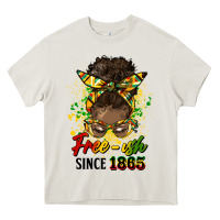 Cream free ish since 1865 afro messy bun Heavy Core Tee - HRA Design Shop