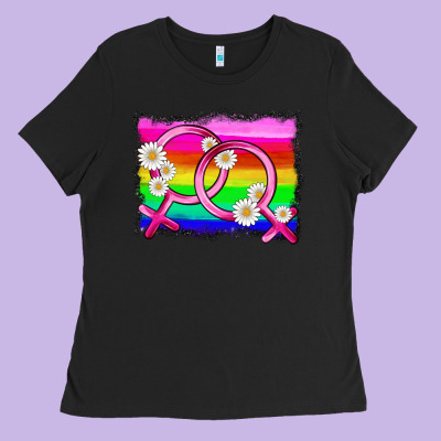 Lgbtq Gender Lesbian Symbol Ladies Tee Designed By Hra Design Shop