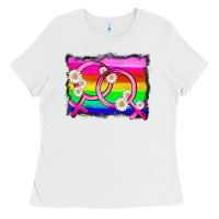 White lgbtq gender lesbian symbol Ladies Tee - HRA Design Shop