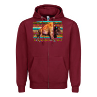 Burgundy Aztec Buffalo Zipper Hoodie - Bettercallsaul