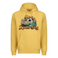 Antique Gold It's a Soccer Kinda Day Premium Hoodie - HowdyJamesFarm