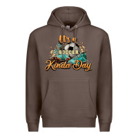 Coffee It's a Soccer Kinda Day Premium Hoodie - HowdyJamesFarm
