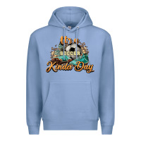 Colony Blue It's a Soccer Kinda Day Premium Hoodie - HowdyJamesFarm
