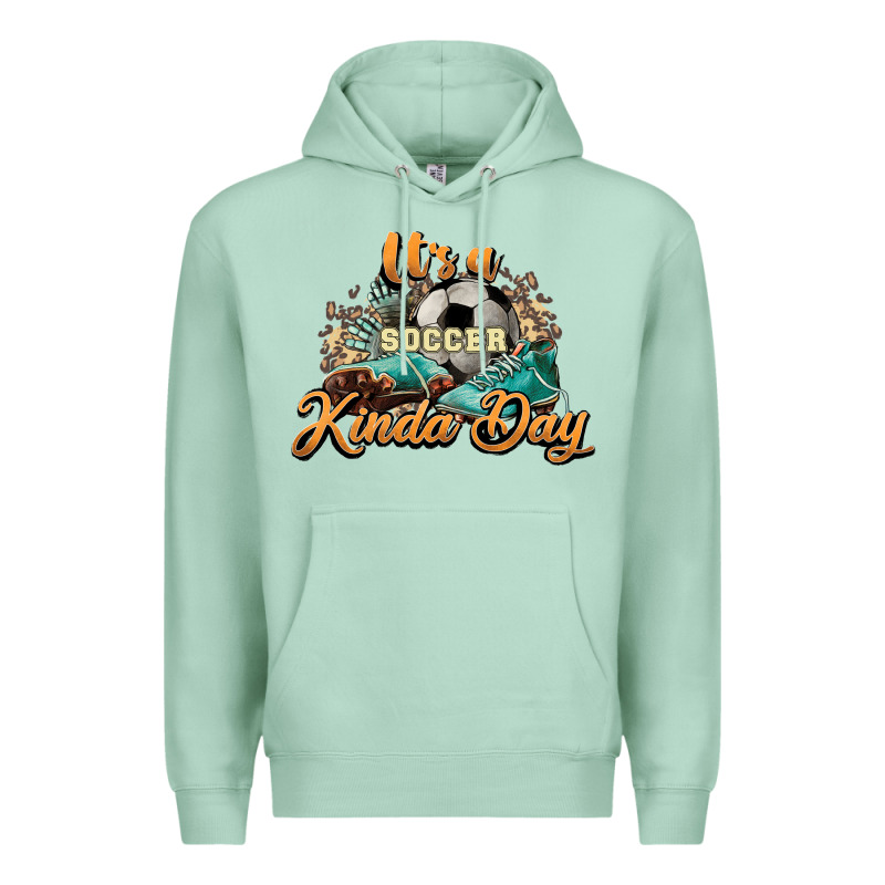 It's A Soccer Kinda Day Premium Hoodie by HowdyJamesFarm | Teevron