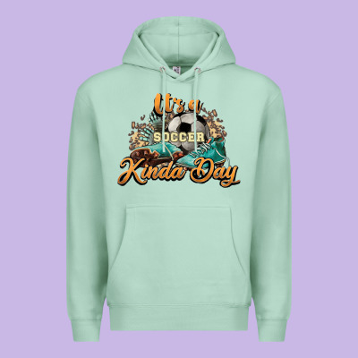 It's A Soccer Kinda Day Premium Hoodie Designed By Howdyjamesfarm
