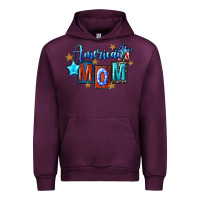 Mauve Wine American mom Mother's Day Urban Hoodie - FaDigitalArtStudio