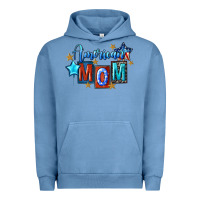 Pigment Pebble Blue American mom Mother's Day Urban Hoodie - FaDigitalArtStudio