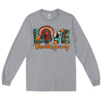 Heather Grey love thanksgiving Long Sleeve Tee - JahusDesignShop