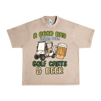 French Oak a god day starts with golf carts and beer Urban Heavy Tee - MaliasSmallBusiness