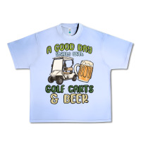 Grape Ice a god day starts with golf carts and beer Urban Heavy Tee - MaliasSmallBusiness