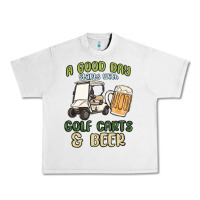 Lunar Rock a god day starts with golf carts and beer Urban Heavy Tee - MaliasSmallBusiness