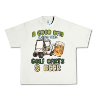Pistachio a god day starts with golf carts and beer Urban Heavy Tee - MaliasSmallBusiness