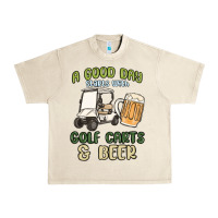 Sandshell a god day starts with golf carts and beer Urban Heavy Tee - MaliasSmallBusiness