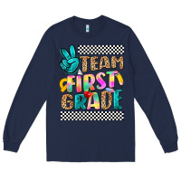 Navy team first grade Long Sleeve Tee - NancyCooperArtShop