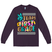 Plum team first grade Long Sleeve Tee - NancyCooperArtShop