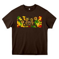 Chocolate Brown celebrate juneteenth libbey glass Heavy Core Tee - HRA Design Shop