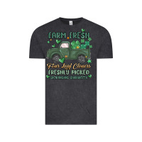 Vintage Black farm fresh four leaf clovers Vintage Tee - MaliasSmallBusiness