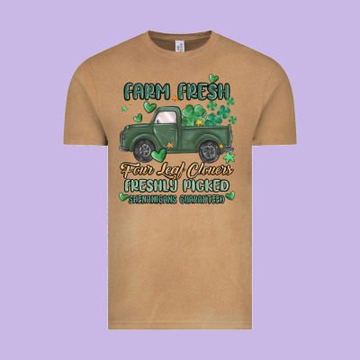 Farm Fresh Four Leaf Clovers Vintage Tee Designed By Maliassmallbusiness