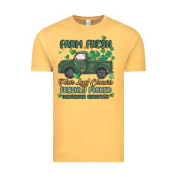 Vintage Mustard farm fresh four leaf clovers Vintage Tee - MaliasSmallBusiness