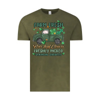 Vintage Olive farm fresh four leaf clovers Vintage Tee - MaliasSmallBusiness
