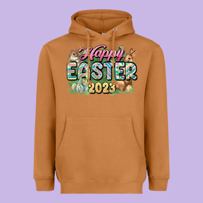 Happy Easter 2023 Heavyweight Hoodie Designed By Howdyjamesfarm