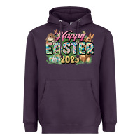 Plum Happy Easter 2023 Heavyweight Hoodie - HowdyJamesFarm
