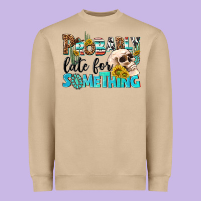 Probably Late For Something Heavyweight Sweatshirt Designed By Nancycooperartshop