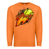 Carrot Softball game day leopard fire and ball Premium Sweatshirt - HowdyJamesFarm