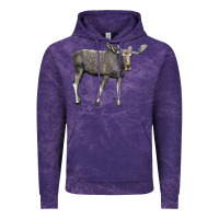 Cloud Purple Moose Buck Deer Vintage Hoodie - LillyAllenDesigns