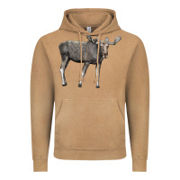 Moose Buck Deer Vintage Hoodie | Teevron