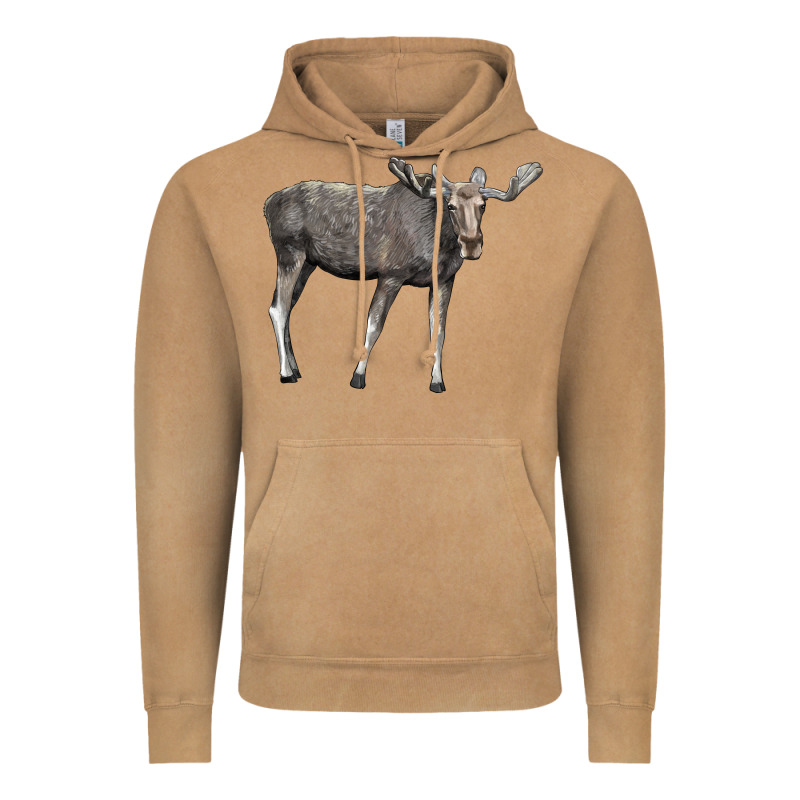 Moose Buck Deer Vintage Hoodie by LillyAllenDesigns | Teevron