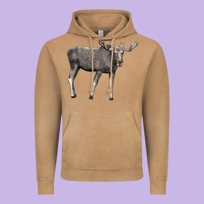 Moose Buck Deer Vintage Hoodie Designed By Lillyallendesigns