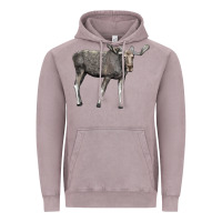 Vintage Zinc Moose Buck Deer Vintage Hoodie - LillyAllenDesigns