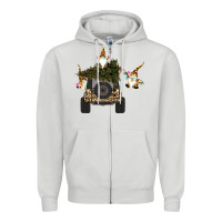 Dove Grey Gnomes Truck Car  Christmas Zipper Hoodie - Bettercallsaul
