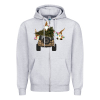 Heather Grey Gnomes Truck Car  Christmas Zipper Hoodie - Bettercallsaul