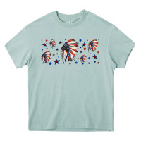 Arona patriotic native American headdress 16oz libbey cup Heavy Core Tee - HRA Design Shop