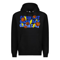 Black Game day game day game day lightning bolt Premium Hoodie - HowdyJamesFarm