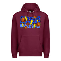 Burgundy Game day game day game day lightning bolt Premium Hoodie - HowdyJamesFarm