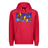 Cardinal Game day game day game day lightning bolt Premium Hoodie - HowdyJamesFarm