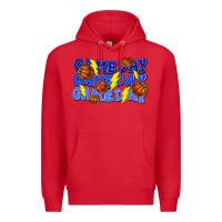 Red Game day game day game day lightning bolt Premium Hoodie - HowdyJamesFarm