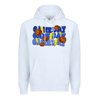 White Game day game day game day lightning bolt Premium Hoodie - HowdyJamesFarm
