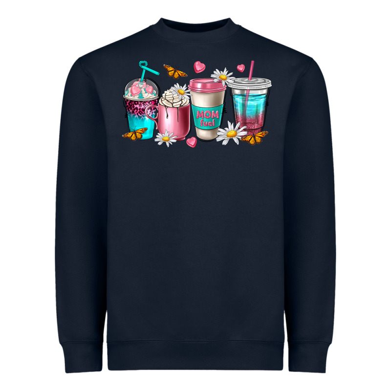 Mom Fuel Coffee Cups Heavyweight Sweatshirt by NancyCooperArtShop | Teevron