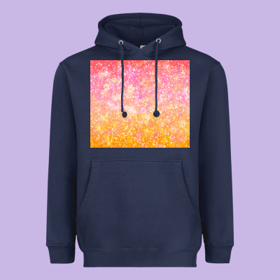 Orange Pink Ombre Glitter Heavyweight Hoodie Designed By Tumblerdesignbyshophia