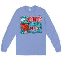 Colony Blue santa bring me turquoise Long Sleeve Tee - MaliasSmallBusiness